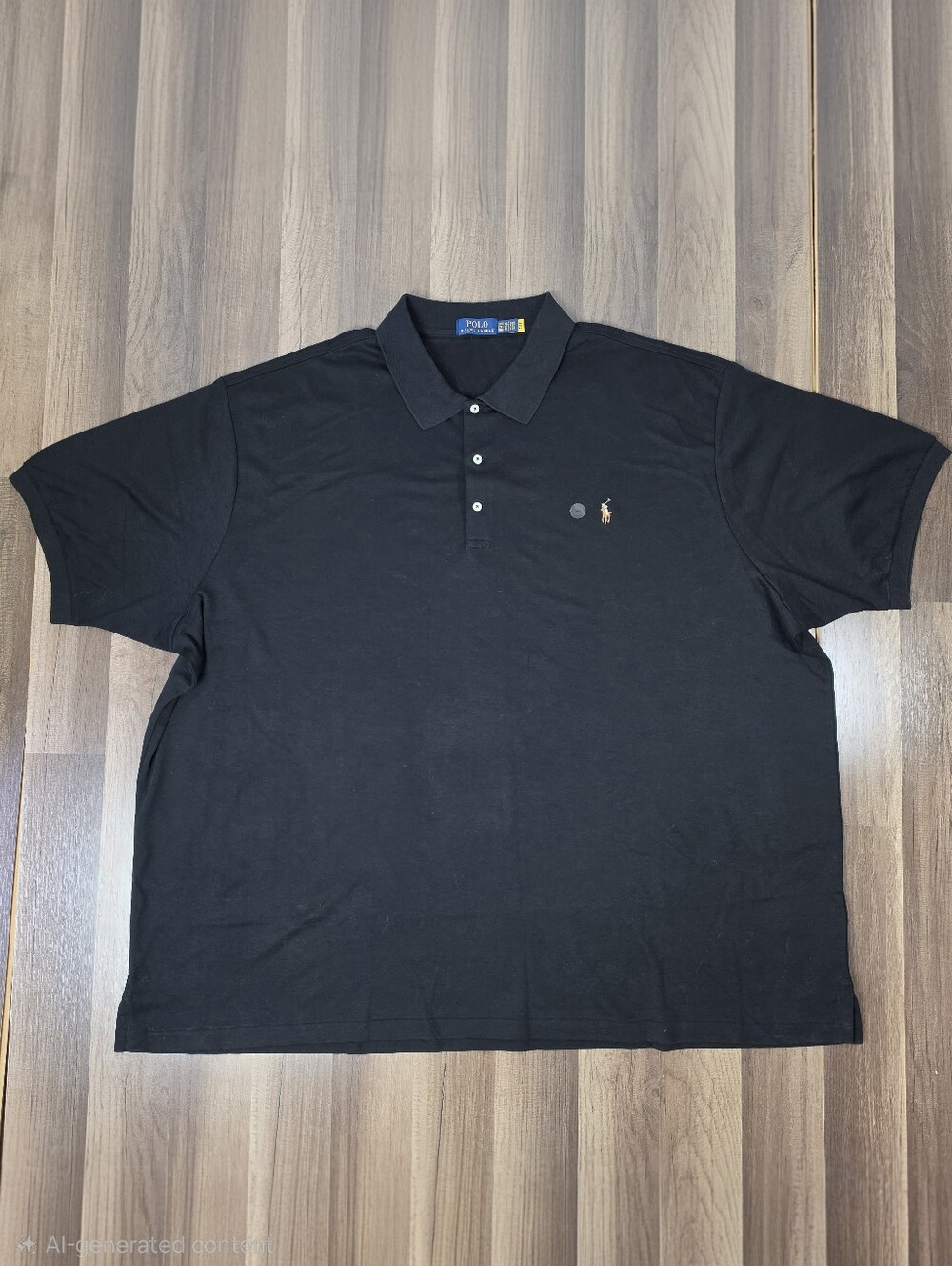 NWOT Polo Ralph Lauren Black Polo Shirt Preppy Classic Athleisure 5XB Big & Tall